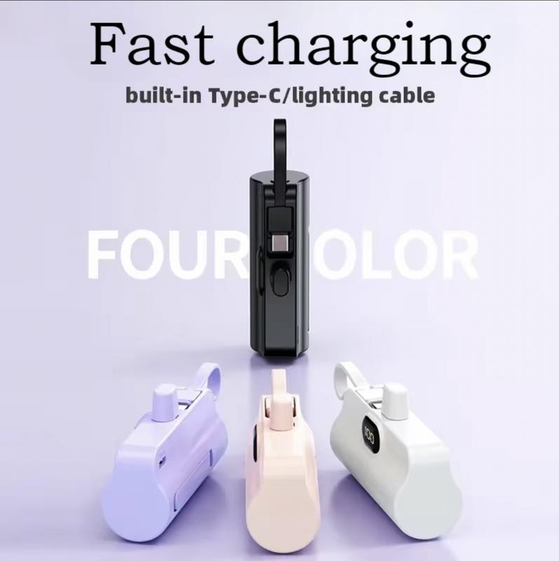 Pin Sạc Dự Phòng Siêu Mỏng Hình Viên Nang, Sạc Nhanh, Dung Lượng Lớn, Thiết Kế Mini, Dễ Dàng Mang Theo, Dây Sạc Tích Hợp, Tương Thích Apple & Android, Có Thể Mang Lên Máy Bay - Lựa Chọn Hoàn Hảo Cho Mọi Chuyến Đi! sạc  dự sạc  dự