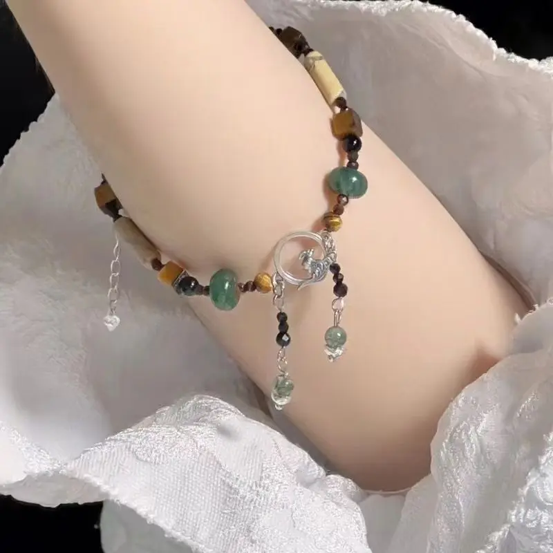 Vòng Tay Mặt Dây Chuyền Thỏ, Phong Cách Trung Quốc Mới Cổ Điển Giá Cả Phải Chăng, Sang Trọng Và Tinh Tế, Dành Cho Phụ Nữ, Phong Cách Dân Tộc, Vòng Tay Cao Cấp