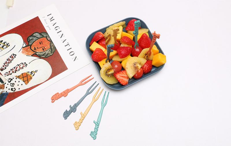 Product Introduction of Wheat Straw Soup Bowl Dish Plate Cup Set Student Household Portable Knife Fork Spoon and Chopsticks Tableware Gift Cutlery 11