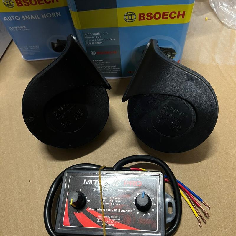 Combo kèn sên, còi sên Bosh vs nhại còi Mitsuba pro