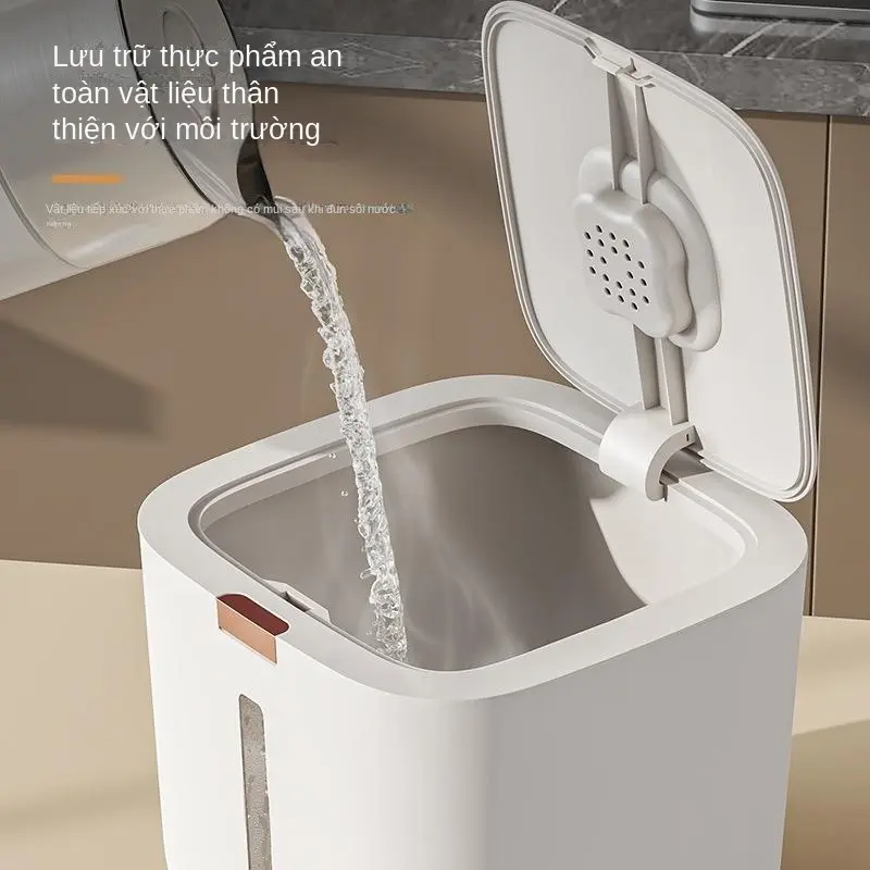 Thùng Gạo Chống Côn Trùng & Ẩm - Kín, Thực Phẩm Gia Dụng, Hộp Đựng Ngũ Cốc, Bột, Tiện Lợi 3