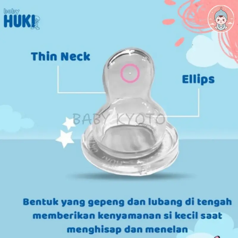 BK Huki Dot Bayi Orthodontic Nipple Gepeng Ortho Silicone Karet Anti Kolik Toples isi 18 BPA Free 4