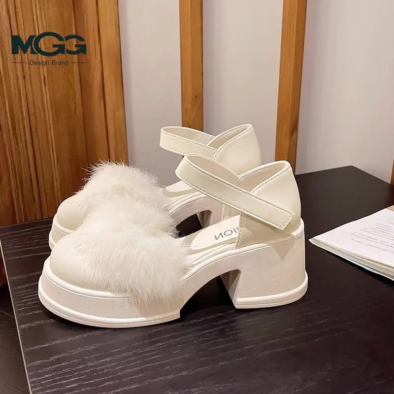 Platform Mary Jane Pumps, Sweet Retro Style, Non-Slip Sole, Comfortable Walking Shoes for Women