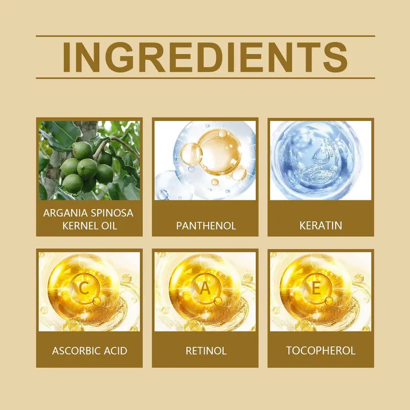 Moroccan Hair Serum Capsules, 30pcs/box Deep Moisturizing Hair Care Serum, Hair Care & Styling Product for Women & Men 2