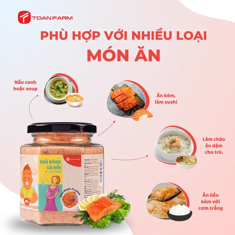 [Đặc Biệt] Ruốc Chà Bông Cá Hồi Cho Bé Ăn Dặm - Thơm Ngon Ăn Liền - Không Có Vị Tanh - Tơi Mịn - Food Ăn Vặt 3
