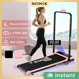 Sonix Lite Treadmill Incline 8 Derajat Listrik Walking Pad Running Termurah Dilipat Treadmill Portable Gym Fitness Machine Alat Olahraga Low Watt