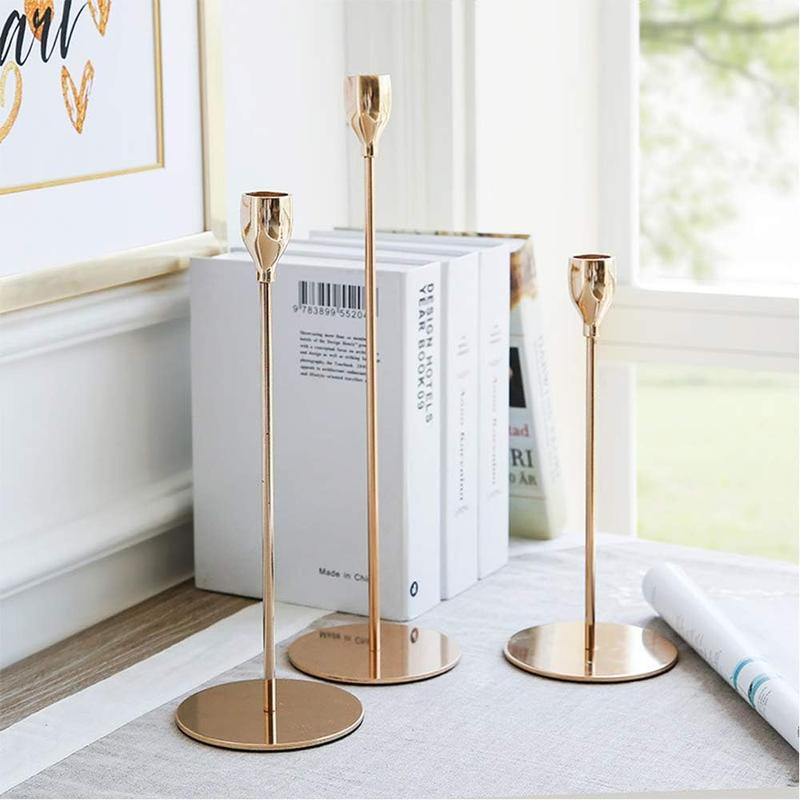 Candle Holder Set, 6 Counts/set Modern Simple Candle Stand, Decorative Candle Holder for Home Living Room Bedroom Dining Room Wedding Party, Ornaments 2