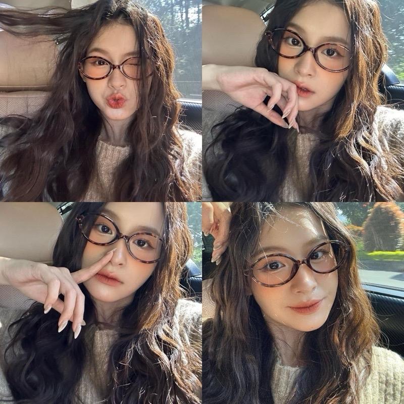 CH96 Gọng kính oval style Geekchic hottrend (Hàng Cao Cấp chuẩn màu da beo tặng kèm hộp da) 3