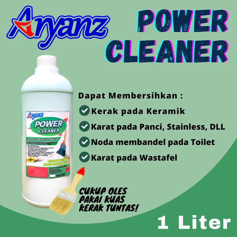 ARYANZ Power Cleaner /  Cairan Pembersih Kerak dan Karat pada Keramik Wastafel Toilet Kamar Mandi 1