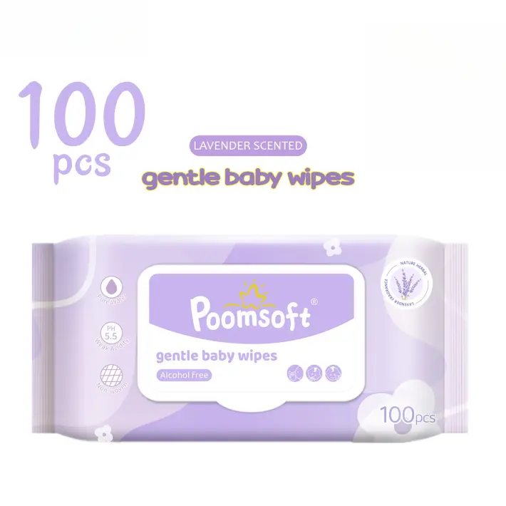 Soft Baby Wipes, 1 pack (100 Sheets) , Gentle & Refreshing, Perfect for Sensitive Skin, Safe for Sensitive Skin，Gentle Clean，Must-Have for Baby Care!