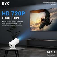 Gambar Mini Smart Projector NYK PY-100 200 ANSI Lumens HD 720P - Mini LCD Projector NYK Smart Android PY 100 dari GGSTORESBY Kota Surabaya 4 Tokopedia
