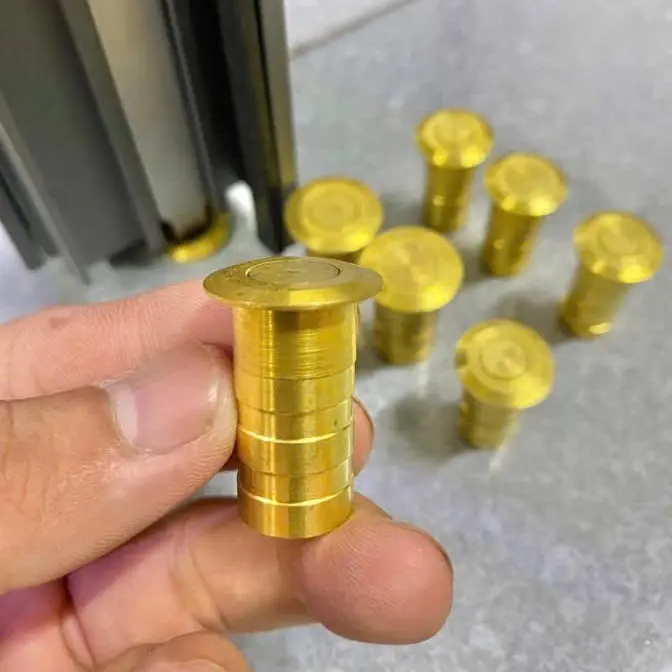 Hố chốt âm - hố chặn cát tim 10mm . Bằng đồng nguyên chất