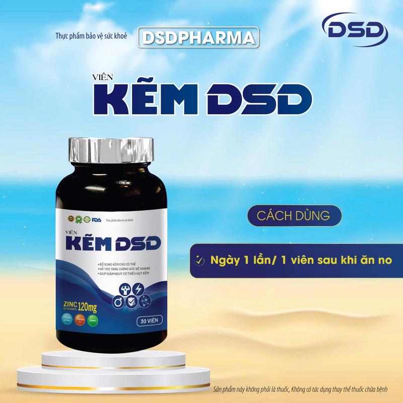 Product Introduction of Kẽm DSD 60 Ngày bổ sung kẽm - Viên uống DSD bổ sung Kẽm Biozinc | Hộp 2 lọ x 30 viên 8