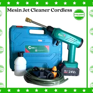 Mesin Jet Cleaner Cordless 24V Alat Cuci Motor Mobil Baterai 24 Volt Set Mesin Jet Steamer Alat Steam Murah Cuci AC