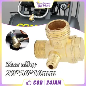 One Way Valve Alloy Zinc Check Valve Kompresor 20x16x10mm Katup Anti Aliran Balik Kompresor