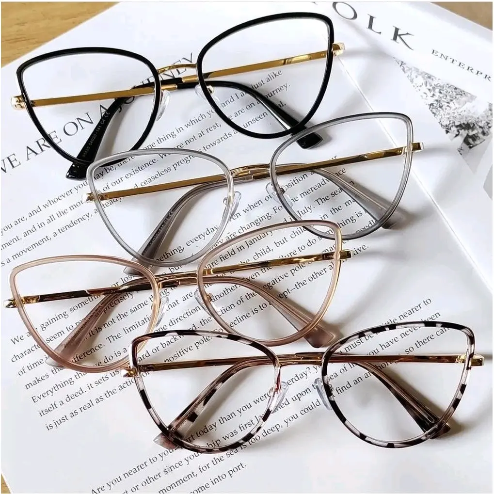 Kacamata Anti Radiasi COD Photocromic 2in1 Cat Eye UV400 Import - Glasses
