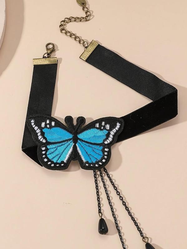 Butterfly Design Choker Necklace for Women, Fashion Jewelry for Party, Daily Clothing Decor, Trendy All-match & Exquisite Jewelry for Birthday Gift 3