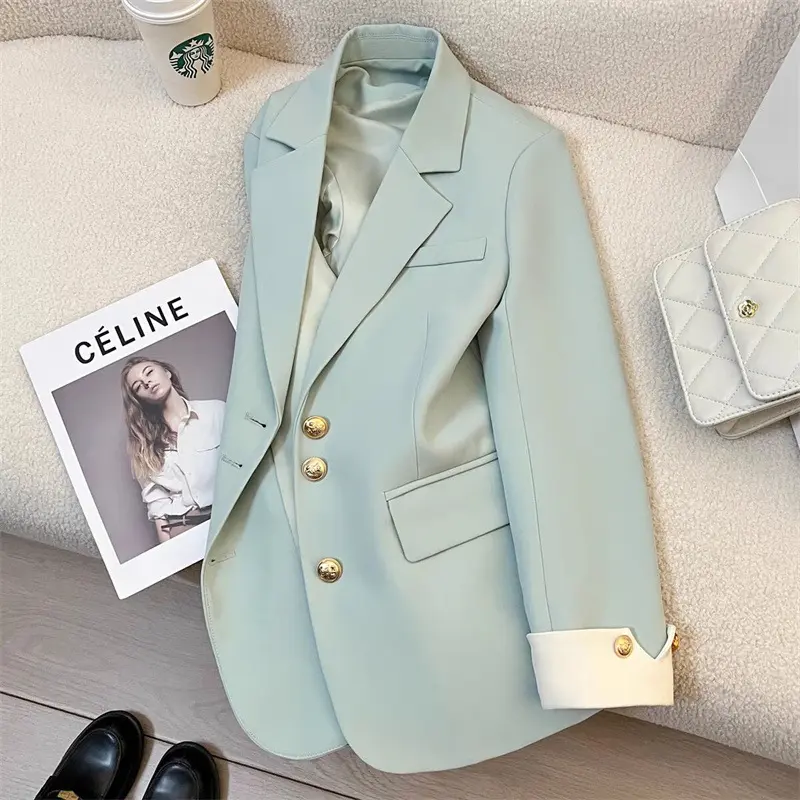 Women Áo Khoác Vest Trắng, Dành Cho Nữ, Hàng Mới Về Mùa Xuân 2024, Phong Cách Thường Ngày Thanh Lịch Và Xã Hội, Cao Cấp Và Tuyệt Vời, Phổ Biến Năm Nay Lưng Cao Top
