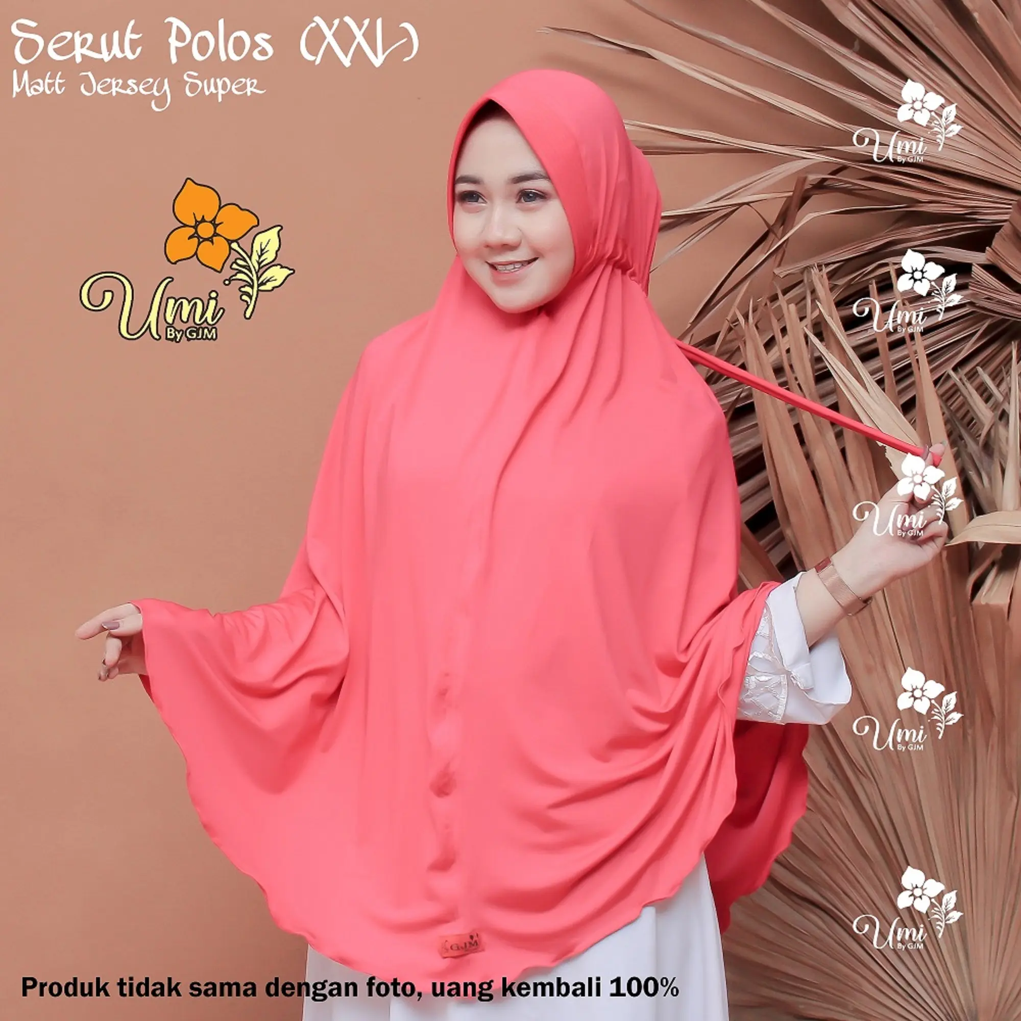 Hijab Khimar Serut Jumbo XXL Polos Syari