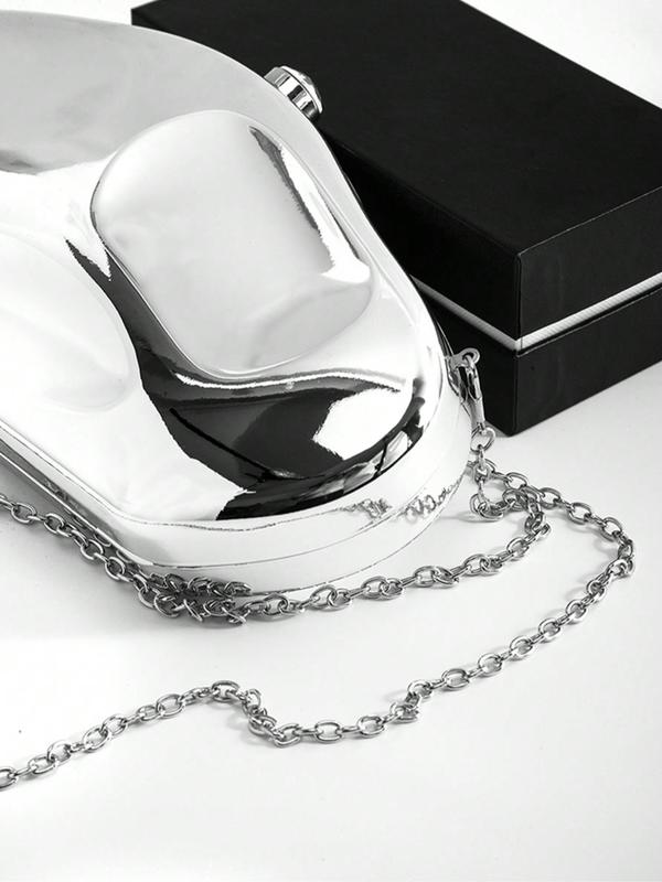 Women's Unique Irregular Shaped Evening Bag, Fashionable Chain Strap Crossbody Bag for Party, Trendy All-match & Exquisite Bag for Birthday Gift 6