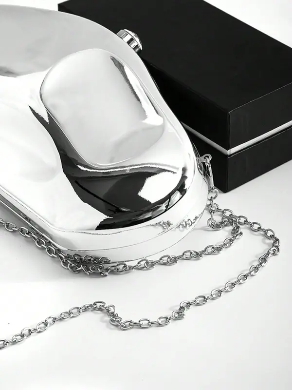 Women's Unique Irregular Shaped Evening Bag, Fashionable Chain Strap Crossbody Bag for Party, Trendy All-match & Exquisite Bag for Birthday Gift 6
