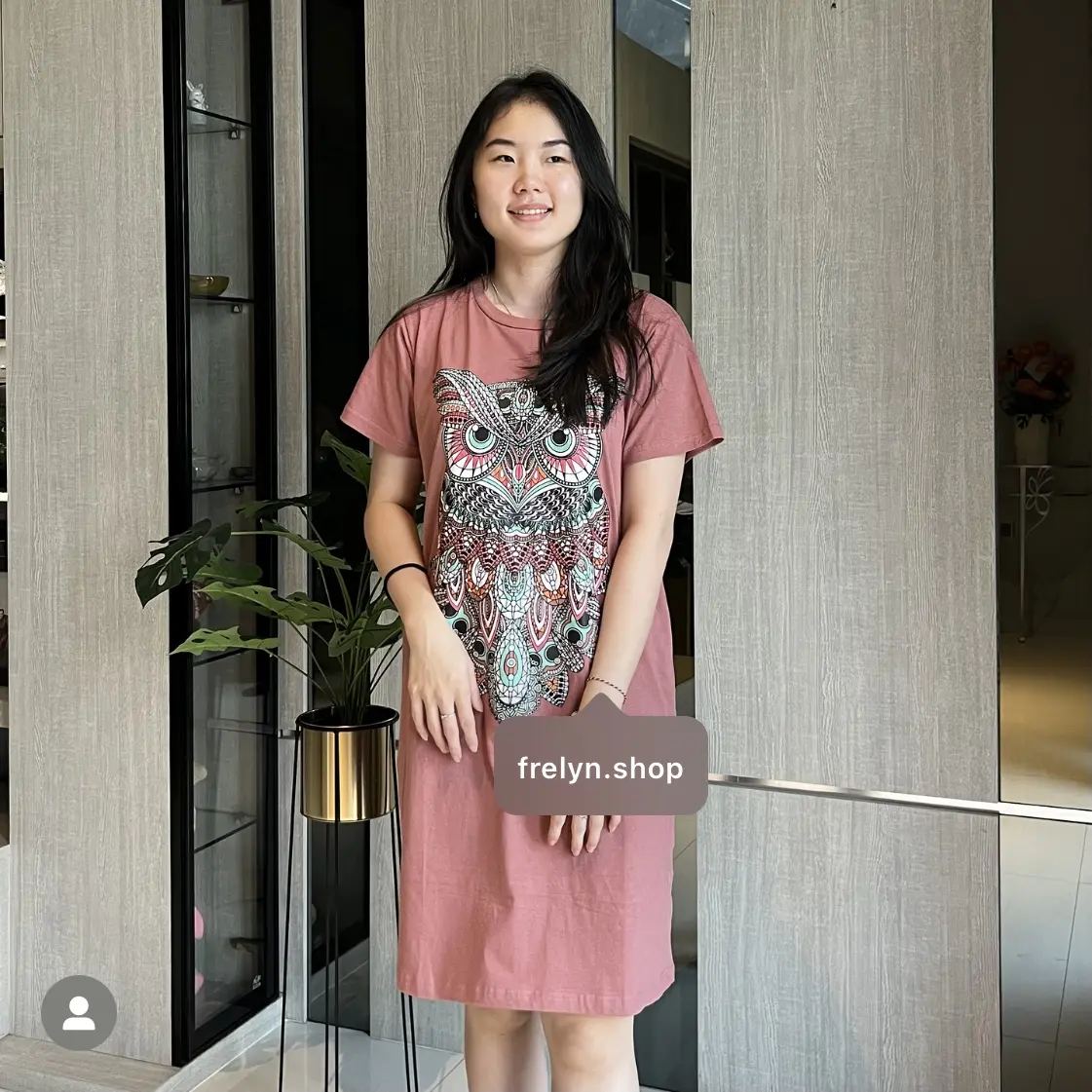 DRESS KATUN OWL ROSE / BEIGE / HITAM / MOCCA / SAGE / BLUE BLACK