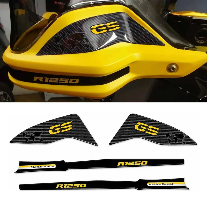 3D Resin Handguard Protectors Stickers Motorcycle Handguard Decal Waterproof For BMW R 1250 GS 40TH Anniversary 2021-2023