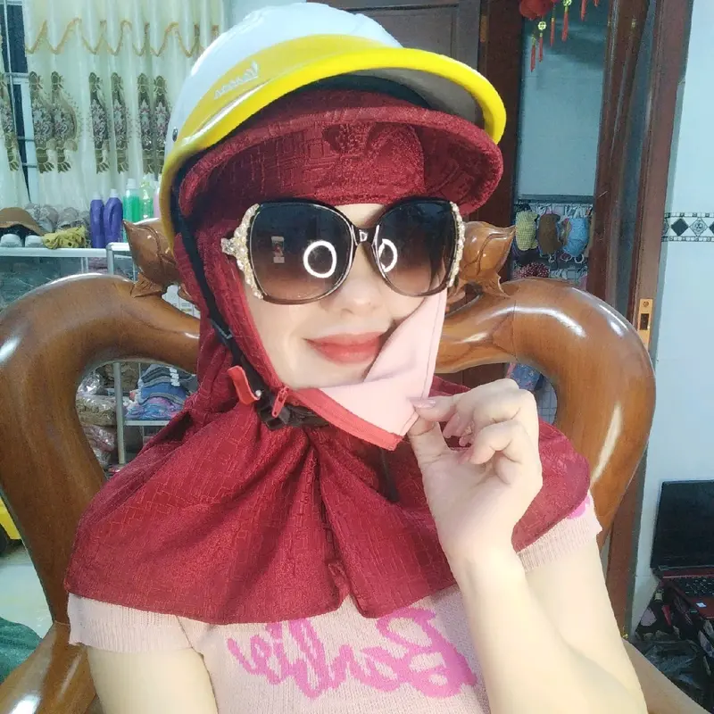 Nón khẩu trang khóa kéo bên Hong, vải thun ati-solen-thun gân, tặng kèm 2 quà ngẫu nhiên Women Nữ 3
