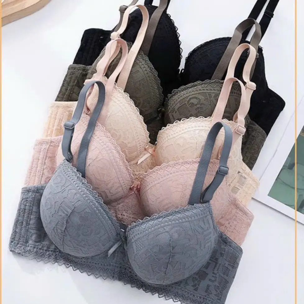 Áo lót ren ko gọng đệm tym dày 5cm siêu nâng ngực - 912 dành cho V1 nhỏ lép Nữ Áo Ngực Tua Rua Bra