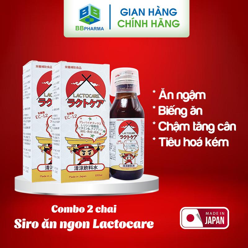Combo 2 Chai Siro Ăn Ngon Lactocare - Trẻ Ăn Ngon, Tiêu Hóa Khỏe, Cung Cấp 50 Tỷ Lợi Khuẩn Mỗi ngày Cho Bé