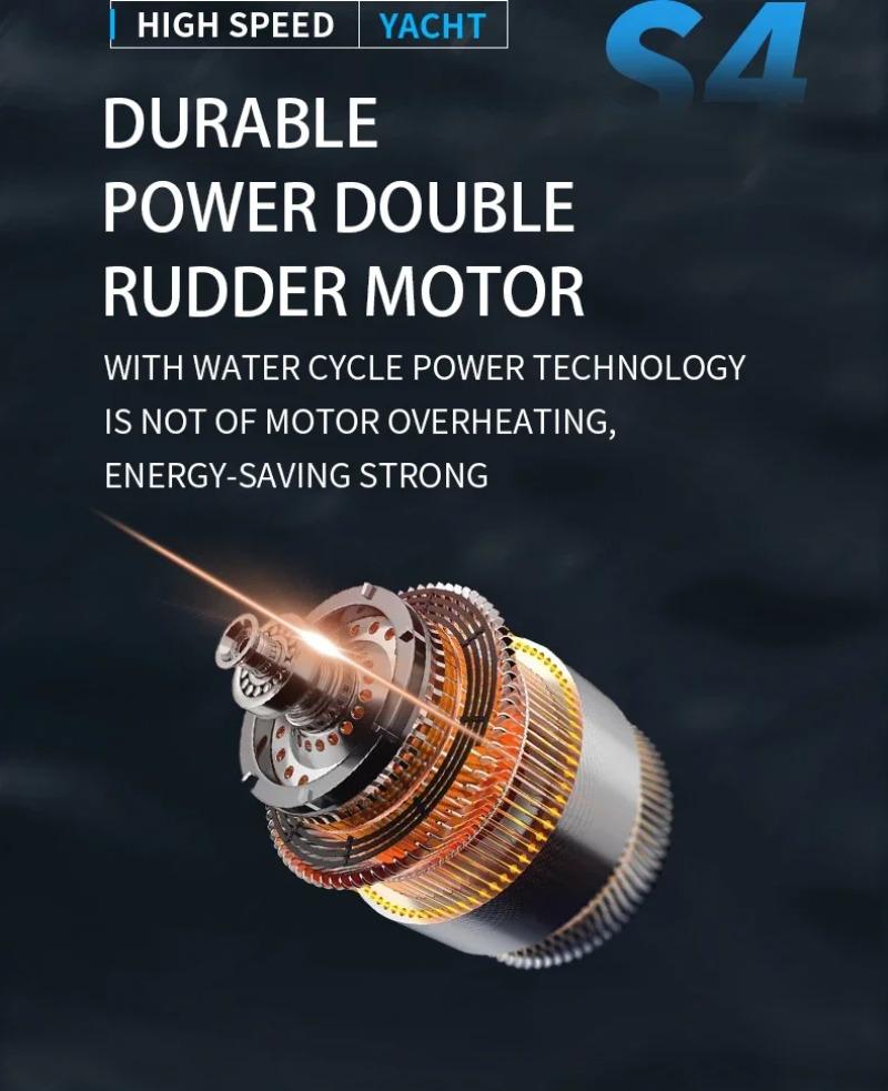 Product Introduction of 2.4G Remote Control Boat S4 Water Speed Boat Rechargeable Motor Toy Double Motor Children Boy Ship Model Toy Birthday Gift 4