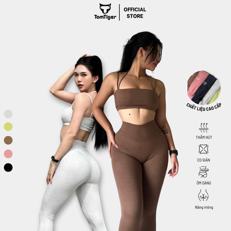 Quần thể thao TOMTIGER DYE LEGGING tặng kèm băng đô đeo tay dành cho nữ tập gym, yoga