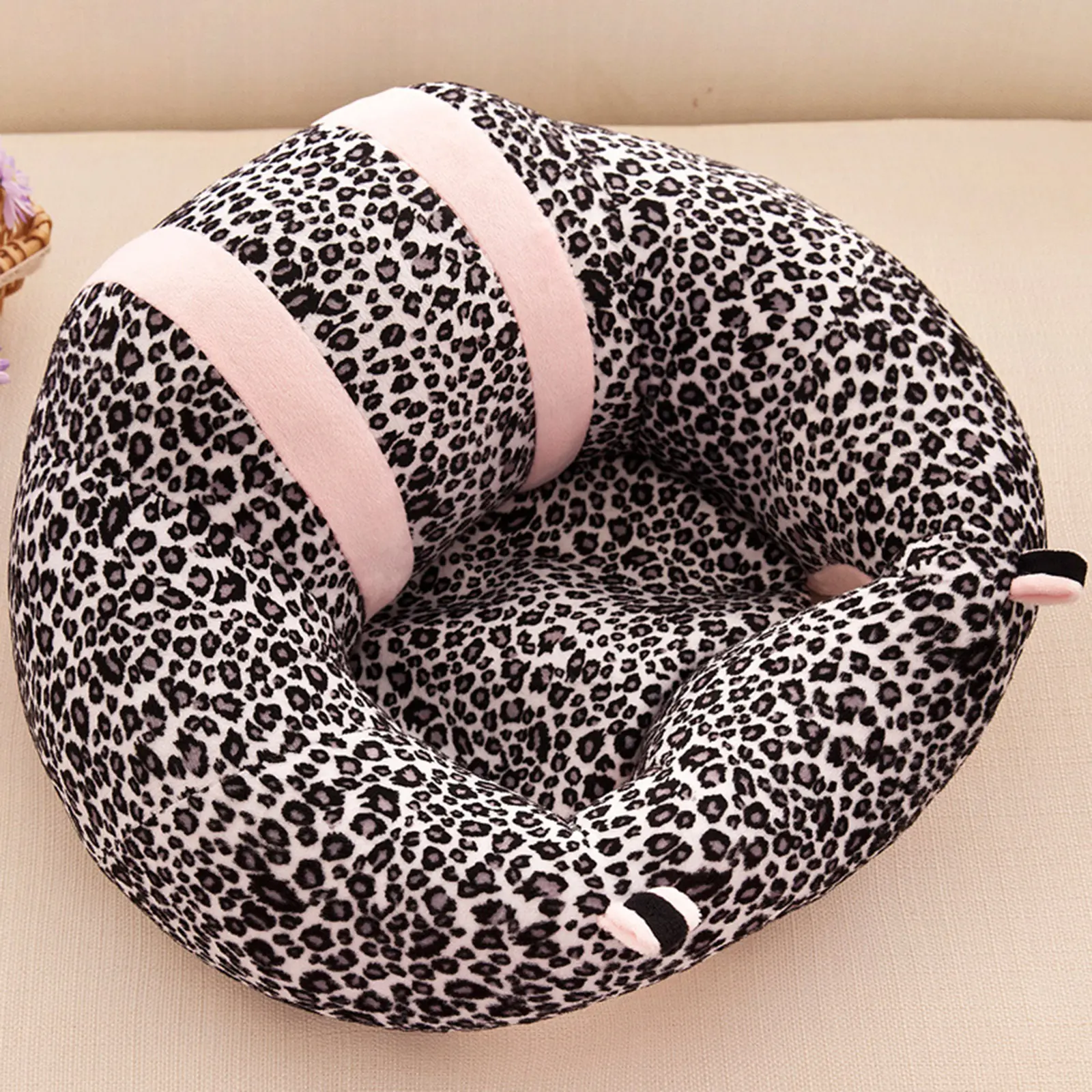 Newborn Baby Plush Support Seat Color Matching Cushion Learning To Sit Sofa