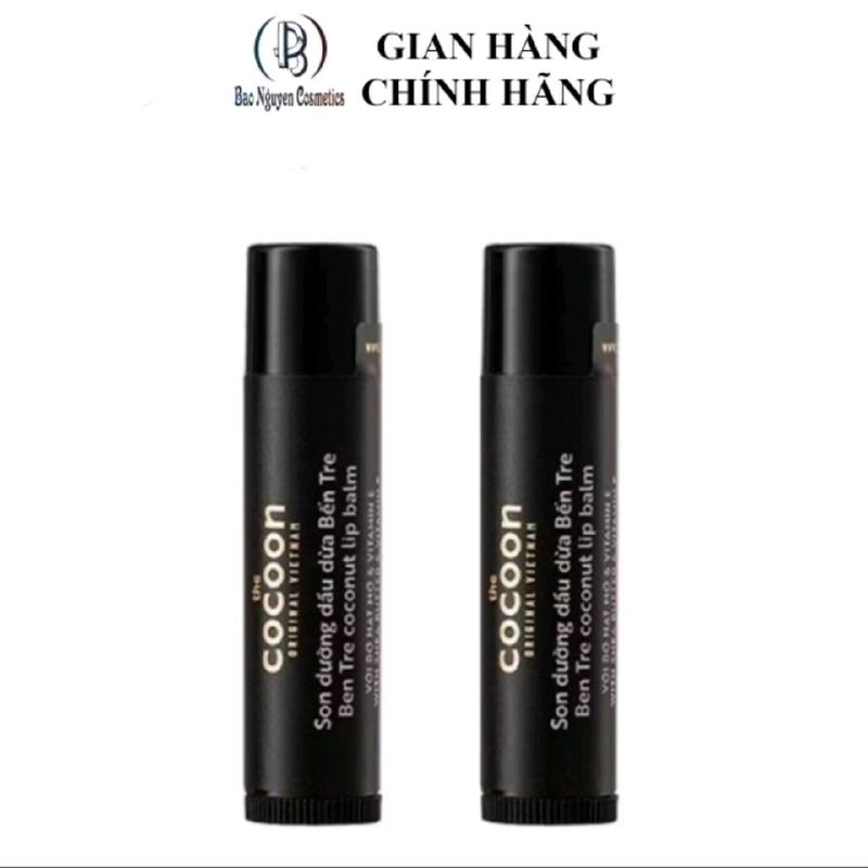 Chính Hãng Combo 2 son dưỡng môi dầu dừa Bến Tre Cocoon 5g