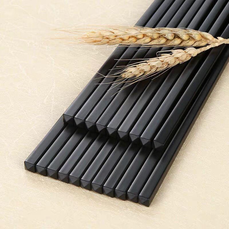 Product Introduction of 1 Pair Chinese Food Chopsticks Sushi Sticks Non Slip Washable Safe Dishes Alloy Bamboo Form Snack Food Class Tableware Set Black 16