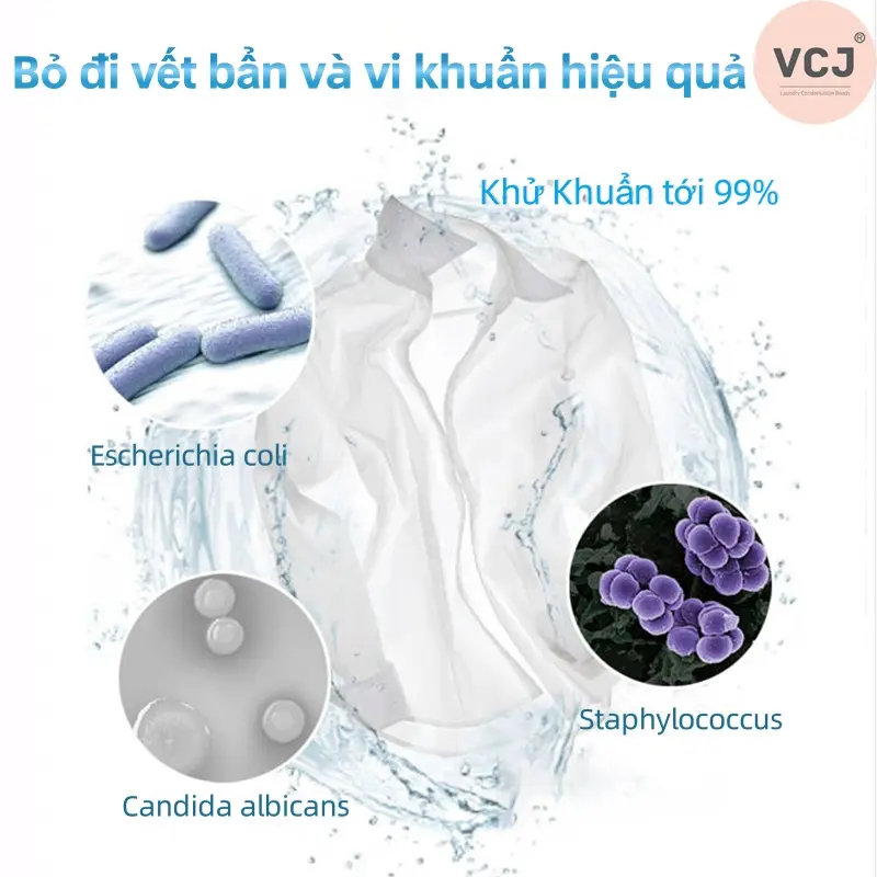 Đa Năng Viên Giặt Túi 10 Viên Giặt Lưu Hương Đậm Sâu Làm Mềm Vải 5 Trong 1 Và Không Gây Kích Ứng Da 3
