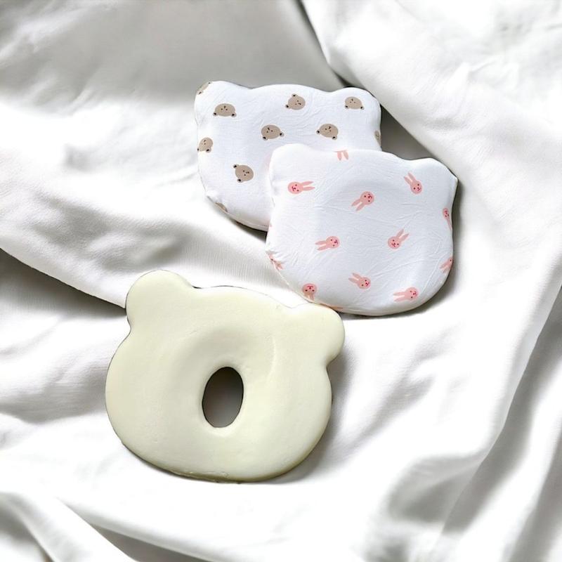 Product Introduction of gối cho bé cao su chống lõm bẹt đầu hình tai gấu vải thun lạnh mềm mát, kícḣ thước 21x25cm 15