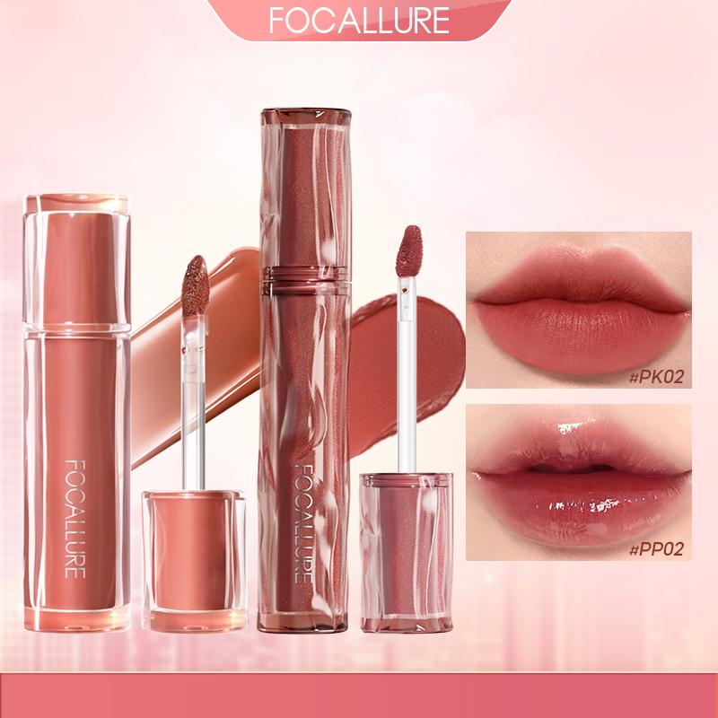 FOCALLURE Combo Son Tint Bóng Lì Pro Stain Và SonKem Nhung Pro-Blur Phù Hợp Trang Điểm Hằng Ngày