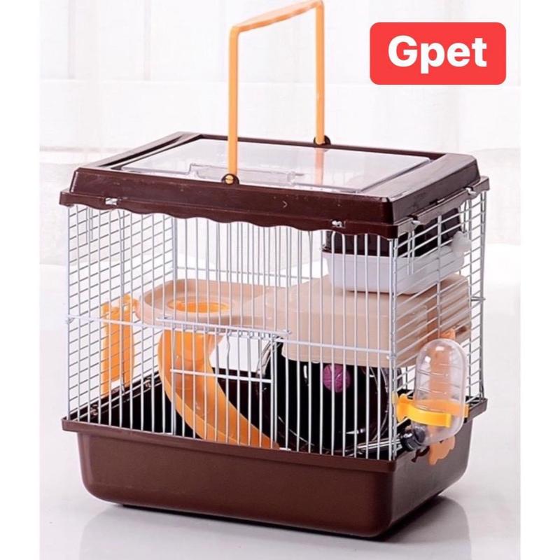 (Tặng nhà tắm) Lồng Hamster 2 tầng nắp Mika  chuồnghamster tiêuchuẩn chuột