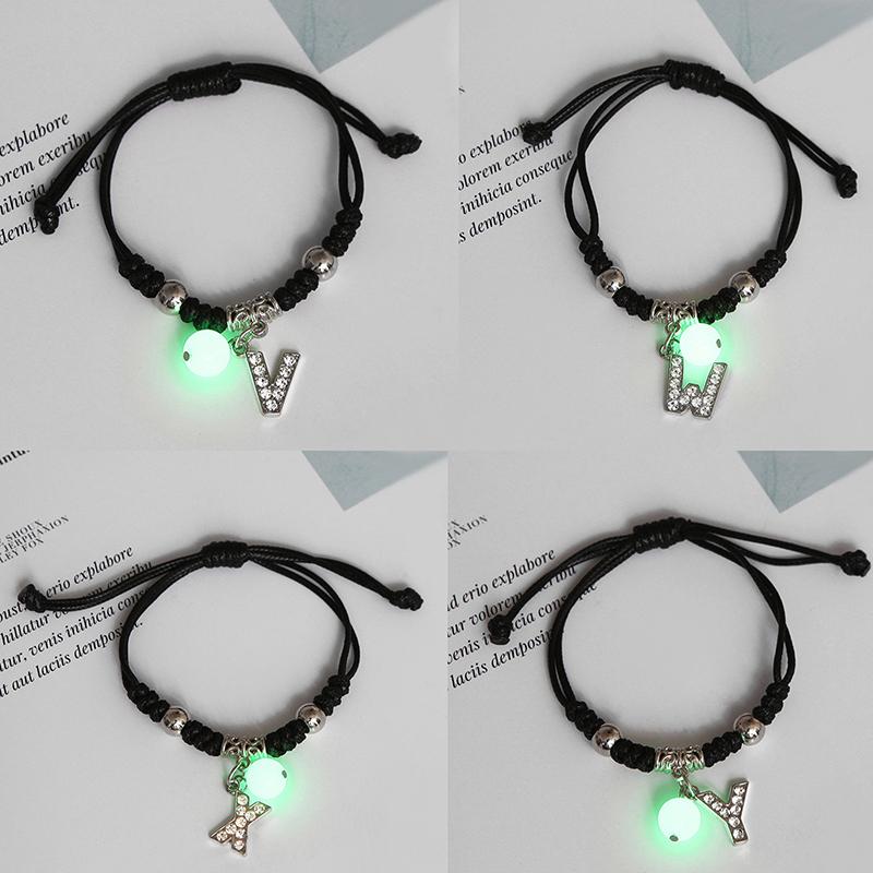 Product Introduction of สร้อยข้อมือตัวอักษรเริ่มต้น A-Z เรืองแสง เรืองแสงในที่มืด สร้อยข้อมือโซ่เชือกปรับได้ สำหรับผู้หญิงและผู้ชาย แฟชั่นคู่รัก ของขวัญ 11