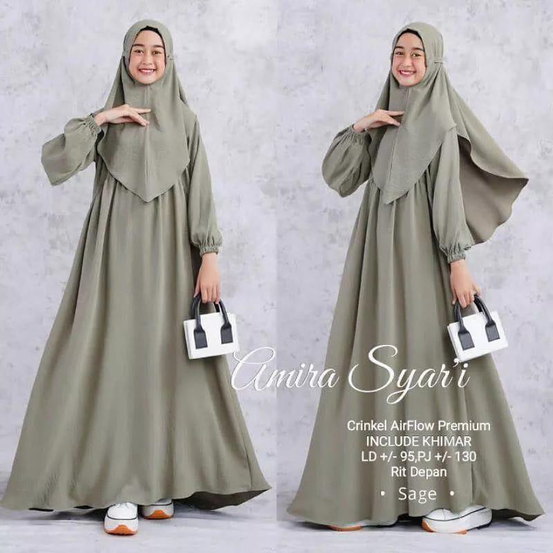 Gamis Terbaru Baju Gamis Kekinian Gamis Remaja Terbaru Gamis Dewasaah Gamis Kekinian Terbaru 2022 Muslim Crinkle Airflow Dress Fit 3