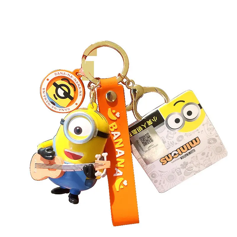 Dây Chuyền Chìa Khóa Minions, Thiết Kế Hoạt Hình Dễ Thương, Mặt Dây Chuyền Cặp Đôi Anime, Đồ Trang Trí Treo Ba Lô, Quà Tặng Bob Kevin Stewart mock  hoagau la bubu 4