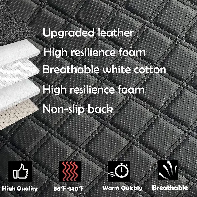 Car Heated Seat Cover, 2 Counts Comfortable Winter Warmer Seat Cushion, 12V Adjustable Temperature Car Seat Heating Pad, Universal Car Accessories for Cold Weather, Automotive 6