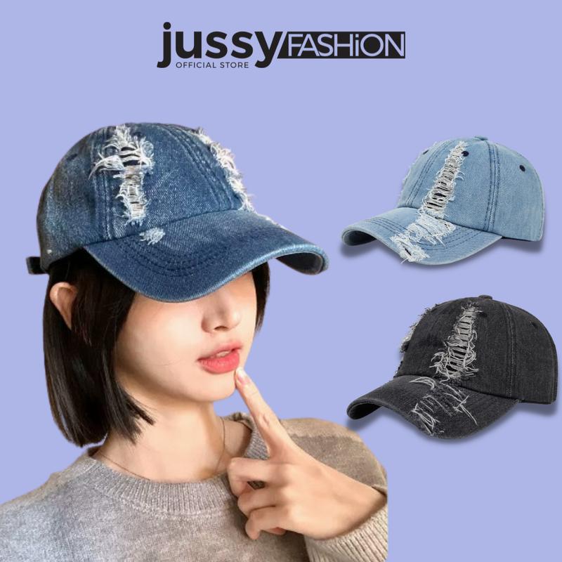 Nón Lưỡi Trai Jean Rách Jussy Fashion Nón Kết Jean Tua Nam Nữ Phong Cách Bụi Bặm