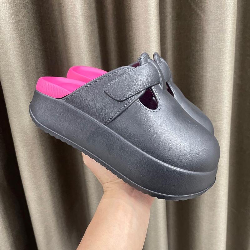 Dép sục nữ nâng đế cao gót 6cm chất liệu mủ cao su đi nước đi mưa 4