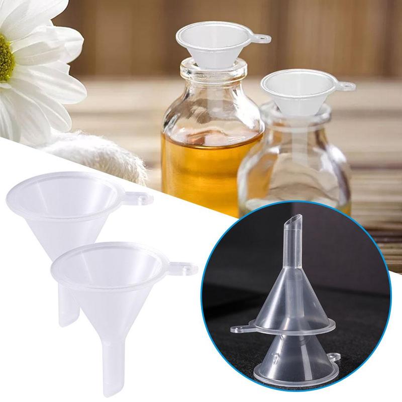 Product Introduction of Mini Clear Funnel Plastic Small Funnel Set For Perfumes Powder Cosmetic Oils Lab Bottles Filling Tools 13