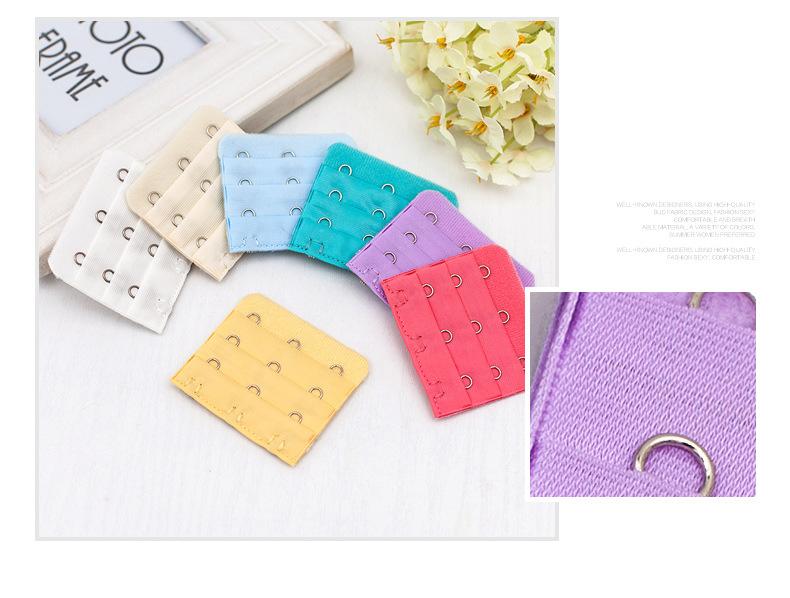 Product Introduction of [SILKELLE]Bra Extender Underwear Extension Buckle Growth 5cm Bra Back Match 3 Rows 3 Buttons Hook and Eye Closure 5