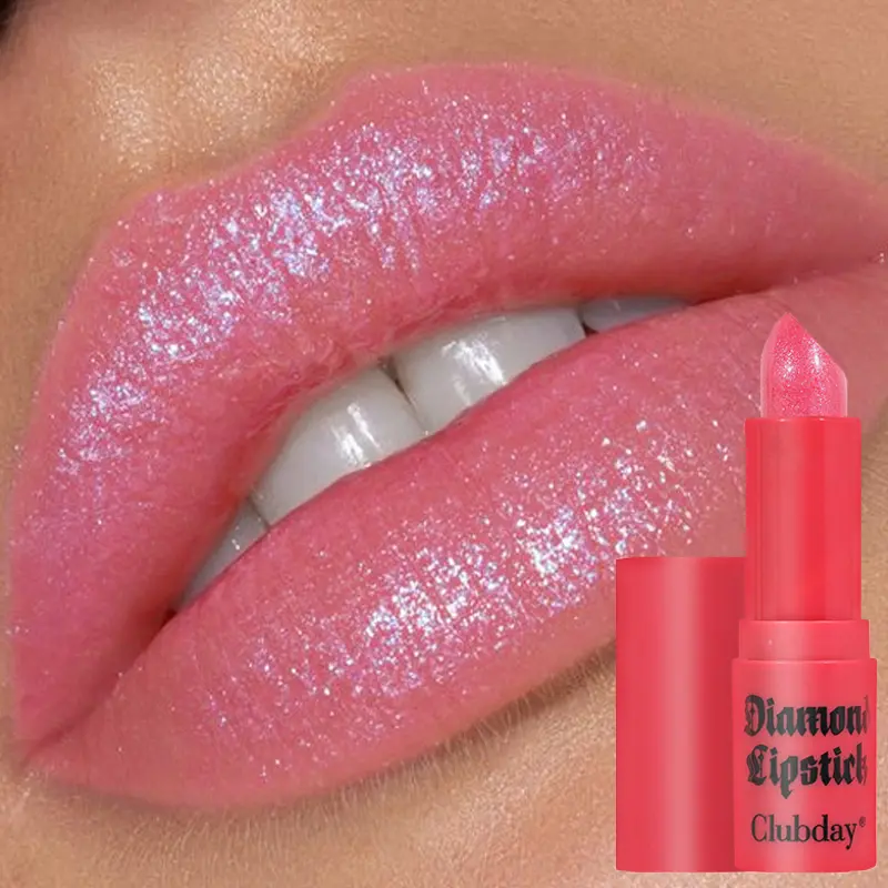 8 Colors Waterproof Diamond Glitter Lipstick Long Lasting Moisturizing Shiny Pearlescent Nude Red Lipsticks Lips Makeup Cosmetic Gloss Lipgloss