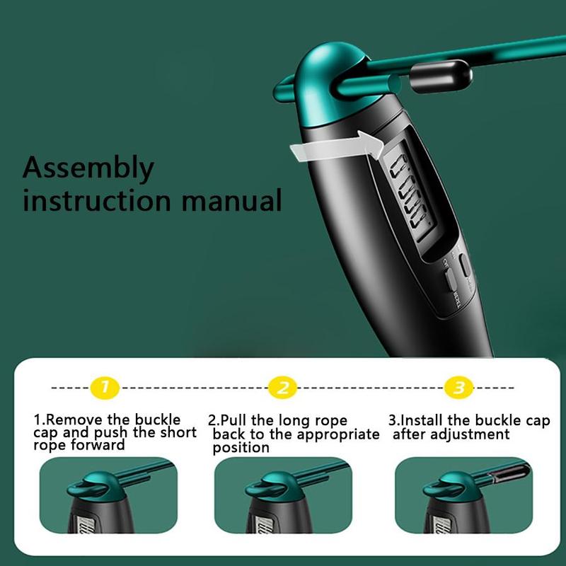 Product Introduction of LCD Screen Counting Skipping Rope, Adjustable Jump Rope, Gym Tool, Indoor Outdoor Exercise Accessories 7
