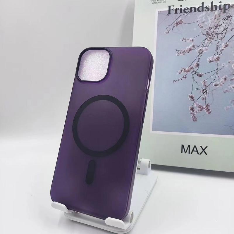 Product Introduction of Applicable to Apple 15 mobile phone case PC ice mist magnetic suction 14 ultra-thin matte iPhone13 skin feeling all-inclusive 12promax 1